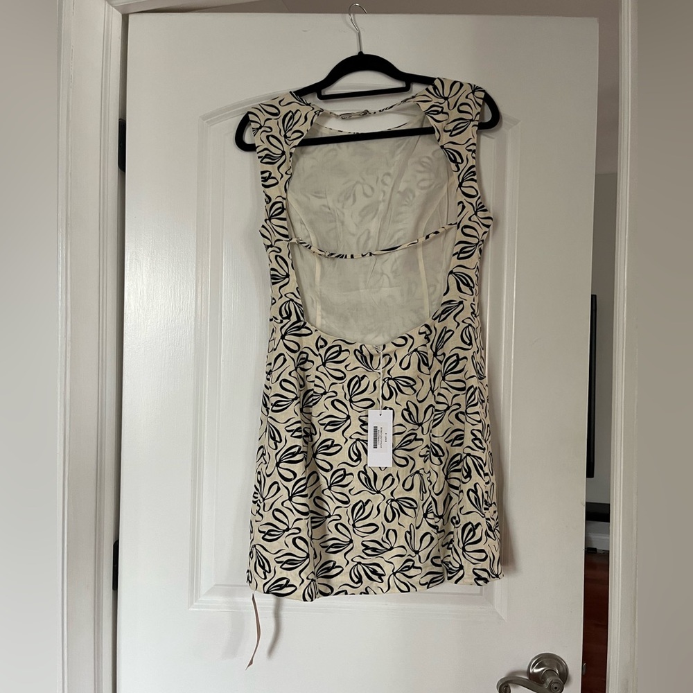 Reformation Avina Linen Dress Knot Size 8 - Picture 6 of 10